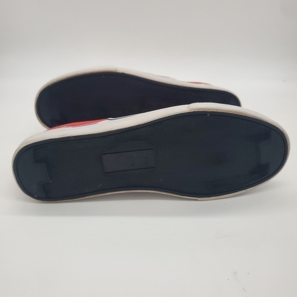OP Ocean Pacific Mens Canvas Shoes Sneakers Size 9 Red White - Picture 8 of 13